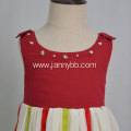 stripe chiffon  sleeveless baby girls dress